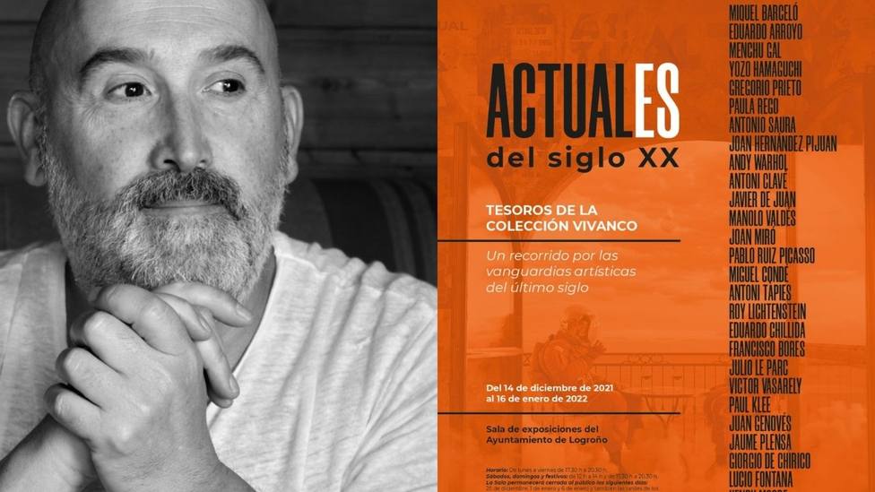 Actual programa exposiciones de arte con Javier Cámara, Alfredo Tobía, Santi Vivanco y Tito Inchaurralde