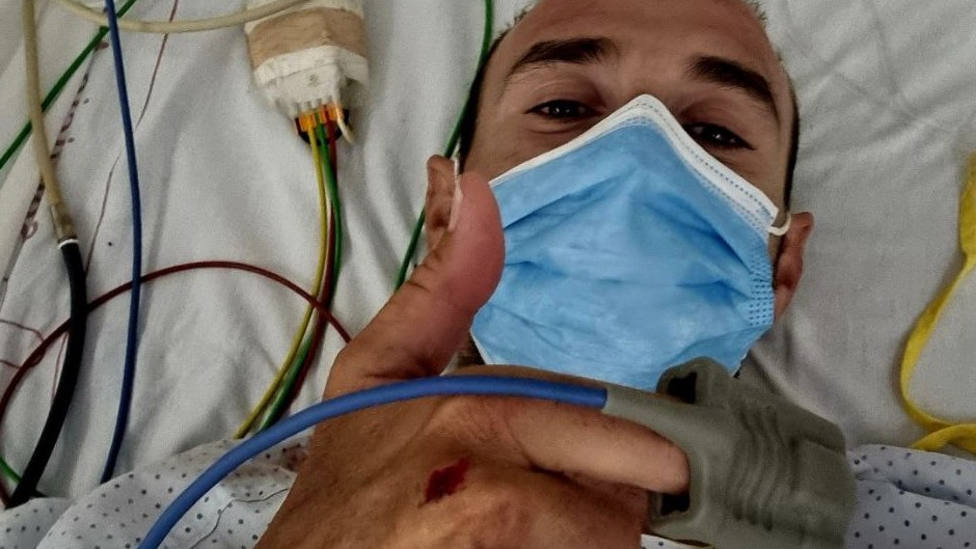 Alejandro Valverde, en el hospital