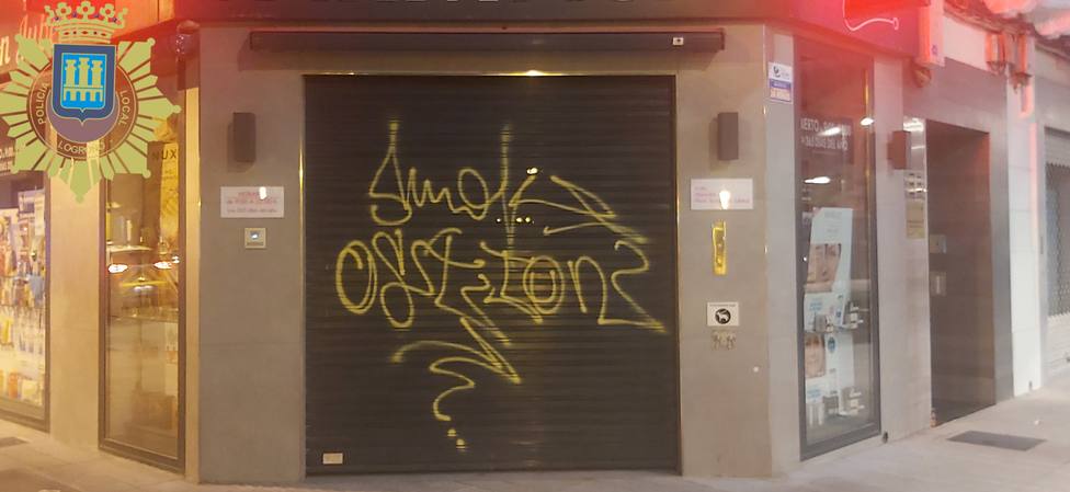 Policía Local de Logroño denuncia a dos grafiteros por realizar pintadas en diferentes puntos de la ciudad
