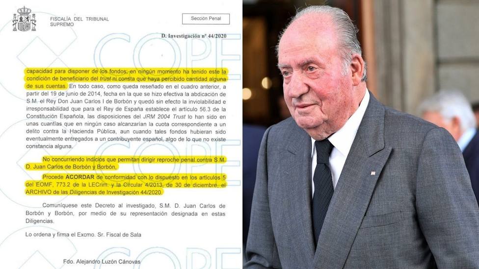 La fiscal general del Estado congela el archivo de la investigación sobre el Rey Juan Carlos