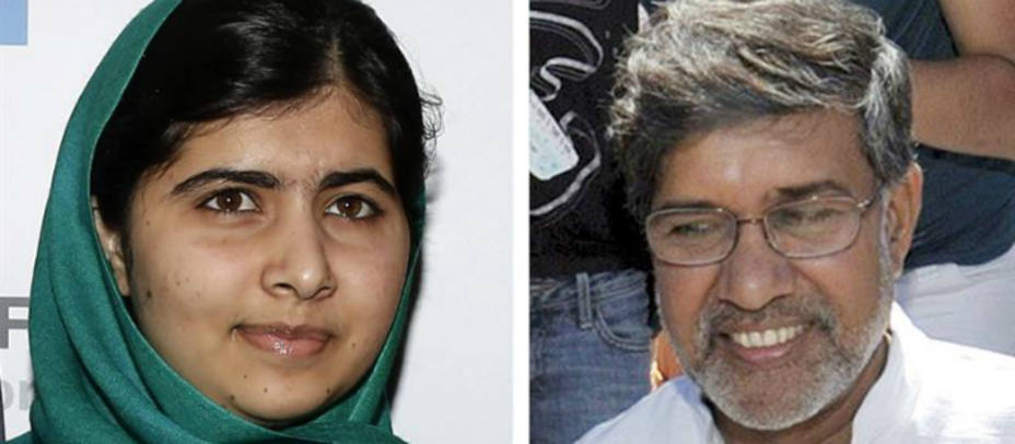 Malala Yousafzai y Kailash Satyarthi. EFE