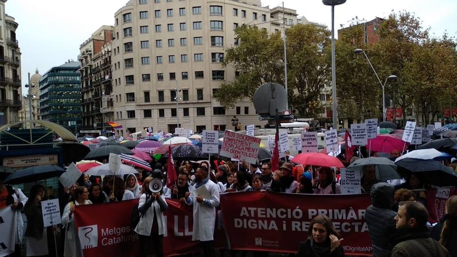 carne de vaca mano Tahití Los médicos de Cataluña protestan en Barcelona por la sobrecarga de trabajo  - Sociedad - COPE