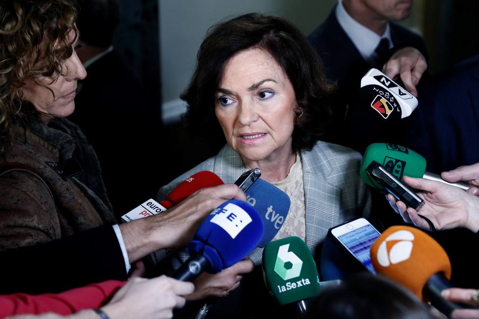 Carmen Calvo defiende que Torra sigue siendo presidente de la Generalitat