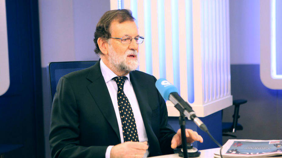 Mariano Rajoy durante la entrevista con Carlos Herrera