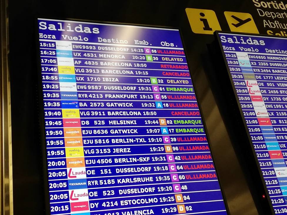 Cancelados cuatro vuelos entre Baleares y Barcelona por las protestas por la sentencia del procés