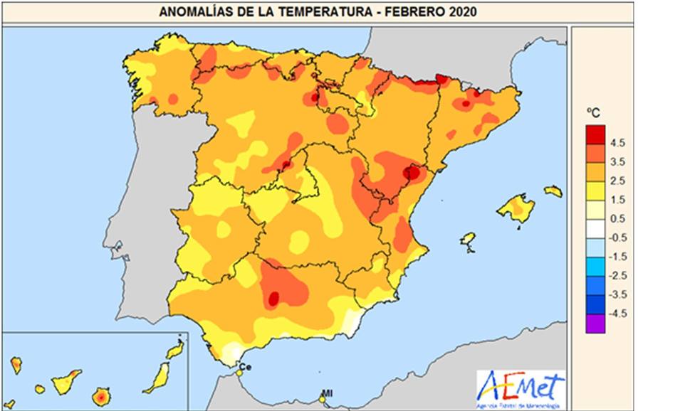 Febrero de 2020 fue el cálido seco en España de los últimos años - Real - COPE