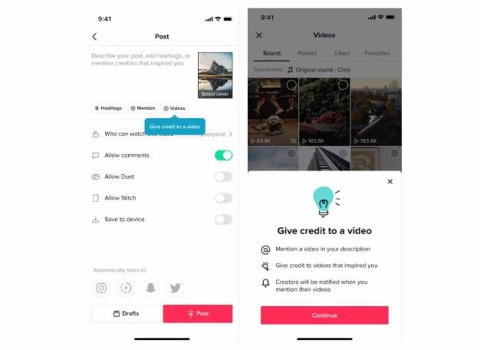 Medios sociales: TikTok presenta nuevas funciones para acreditar a los creadores de contenido