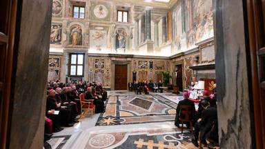 Pope Francis at the 2022 Ratzinger Prize award ceremony in Vatican City