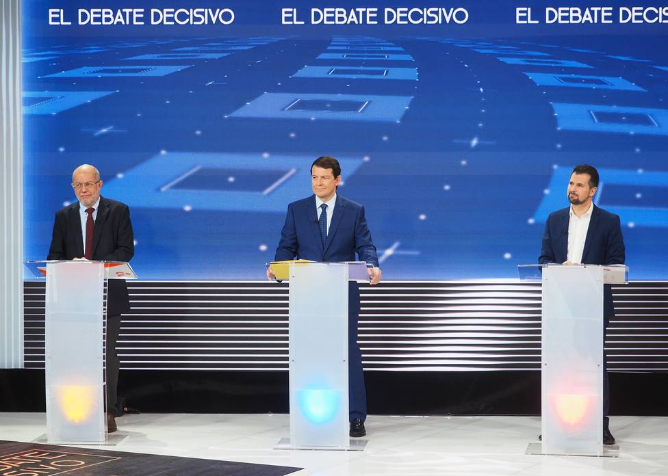 Mañueco, Tudanca e Igea, satisfechos tras el segundo debate electoral que aflora las diferencias para pactar