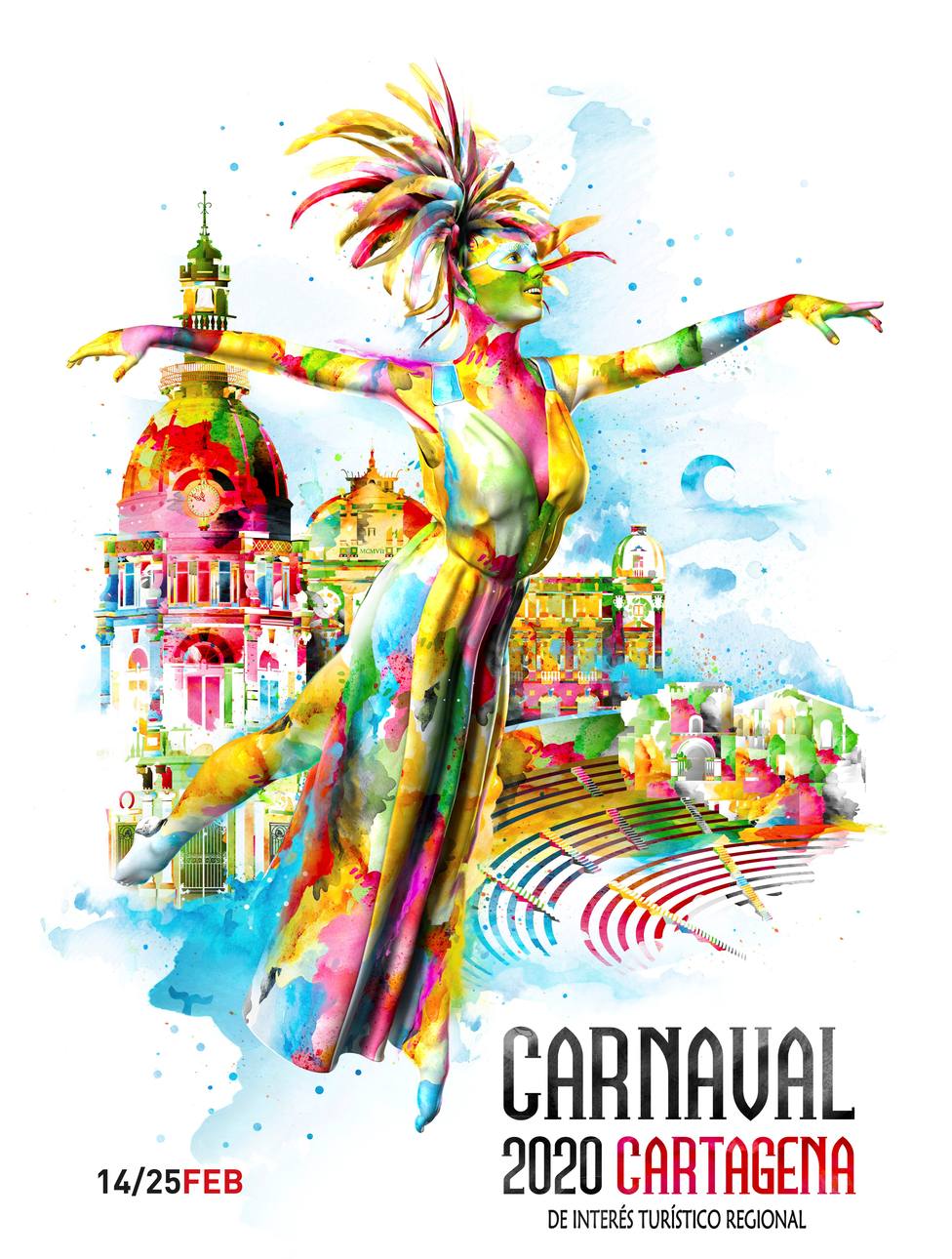 La figura de una mujer feliz y sonriente promocionará el Carnaval 2020