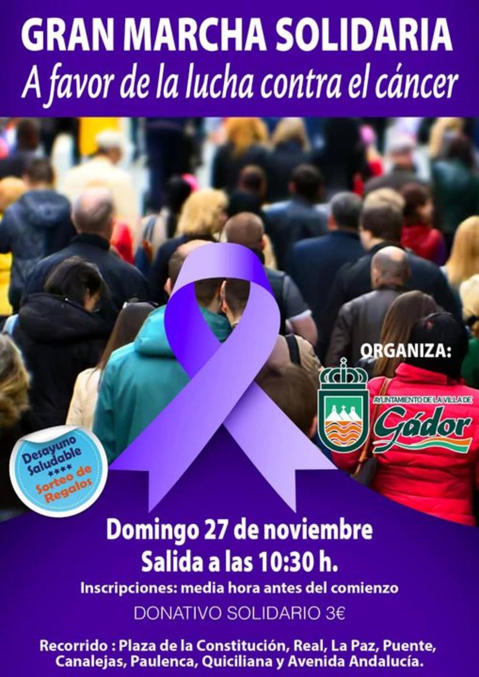 Marcha solidaria contra el cáncer en Gádor