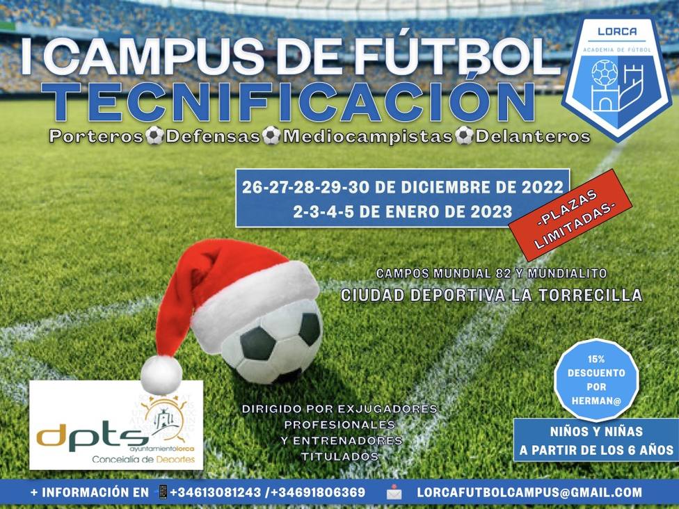 Nace en Lorca el ‘I Campus de fútbol de tecnificación’