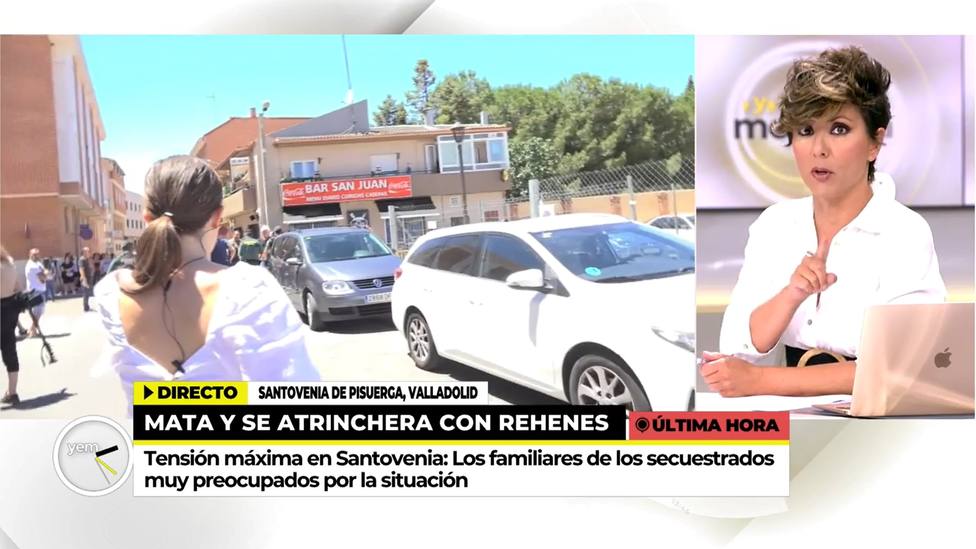 Una periodista de Antena 3 irrumpe en Telecinco para evitar una agresión en directo: La Guardia Civil...