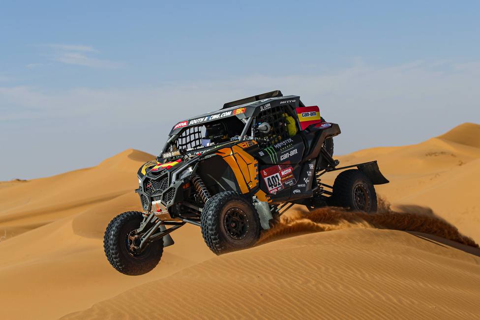 401 Farres Guell Gerard (esp), Monleon Armand (esp), Can - Am, Monster Energy Can-Am, SSV, Motul, action during Stage 7