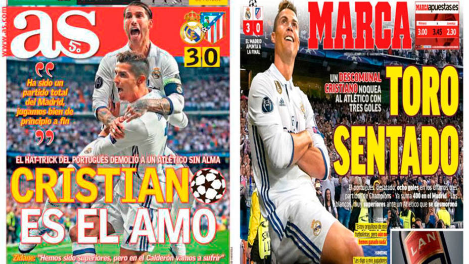Los periódicos se rinden a otra gran actuación de Cristiano Ronaldo -  Champions League - COPE