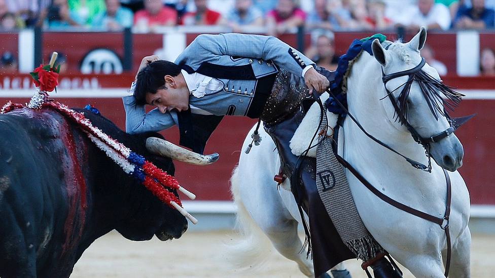 Diego Ventura durante su última actuación en la plaza de toros de Albacete