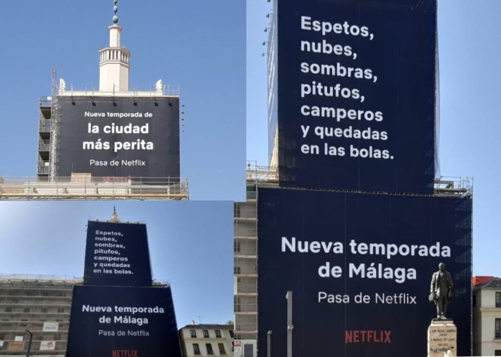 La impactante campaña de la nueva serie de Netflix en pleno centro de Málaga