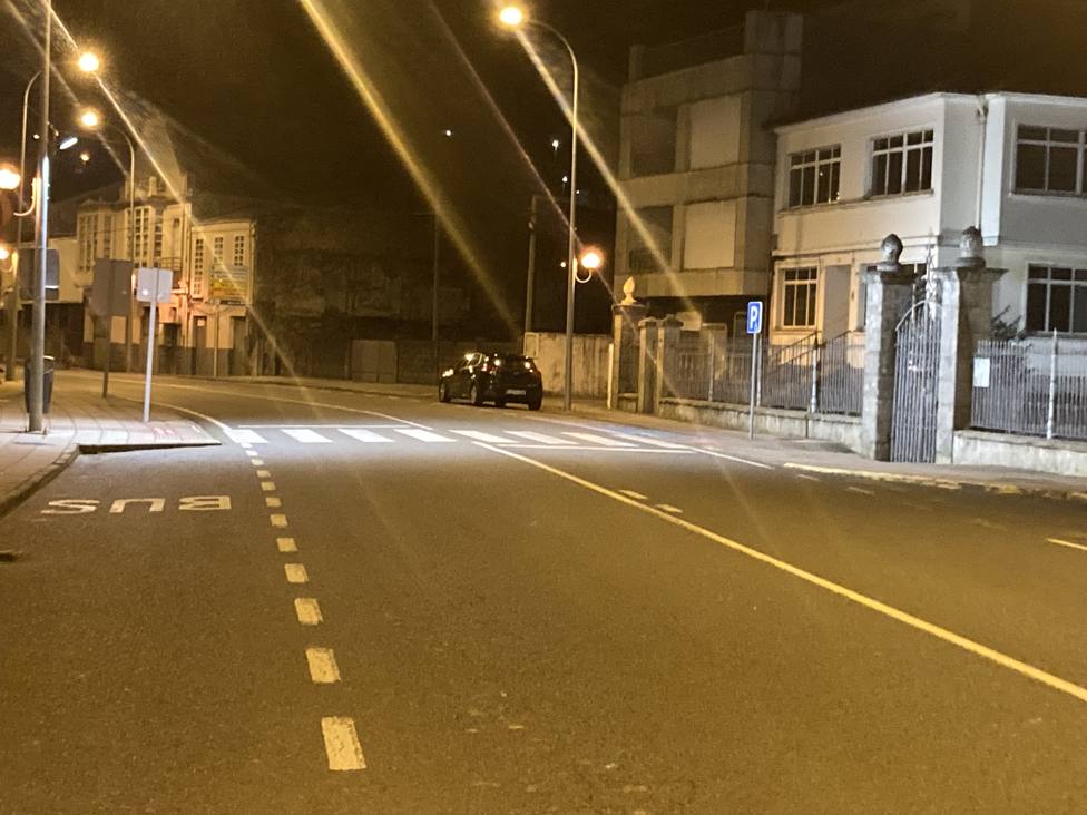 El la zona de Xuvia ya se reforzó la seguridad con la iluminación nocturna - FOTO: Concello de Narón