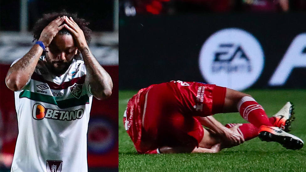 Marcelo le parte la pierna a un rival y rompe a llorar ante la ...