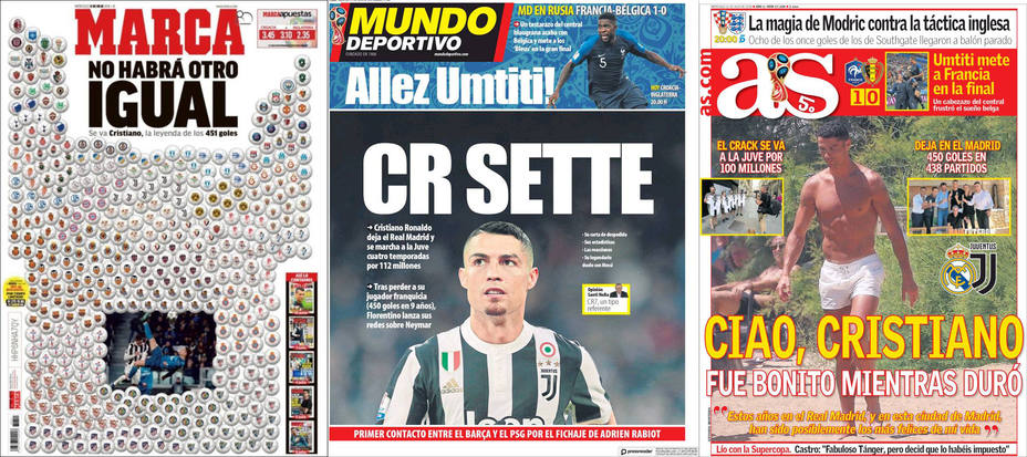 Influyente alojamiento miembro La prensa española despide a Cristiano Ronaldo - Fútbol - COPE