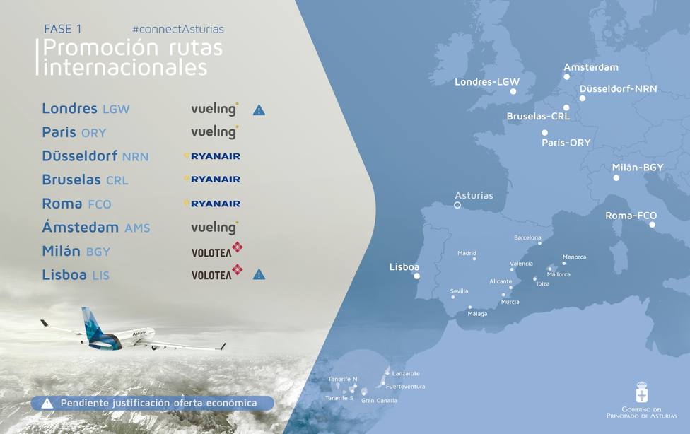 Ryanair, Vueling y Volotea se reparten los nuevos vuelos internacionales - - COPE