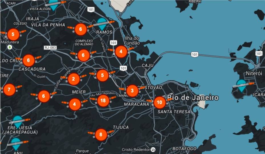 “Onde tem Tiroteio” y “Fogo Cruzado” son dos aplicaciones que sitúan en tiempo real los tiroteos en Rio de Janeiro