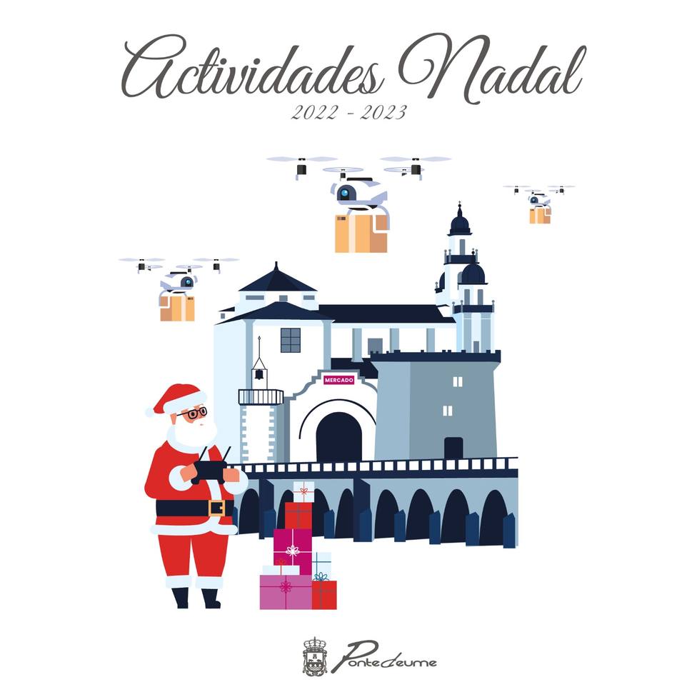 Cartel de Navidad editado por el concello de Ferrol