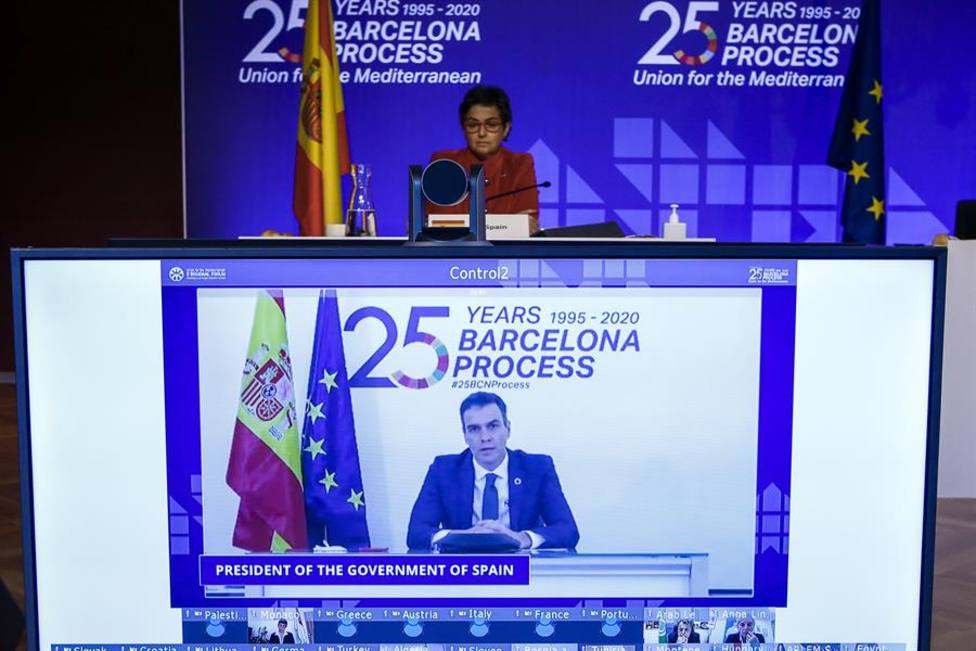 Intervención telemática del presidente del Gobierno, Pedro Sanchez, durante la quinta edición del UpM