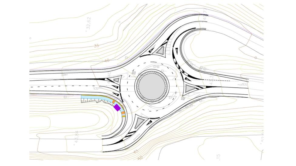 Plano de la futura rotonda proyectada por el Mitma en San Tirso de Abres