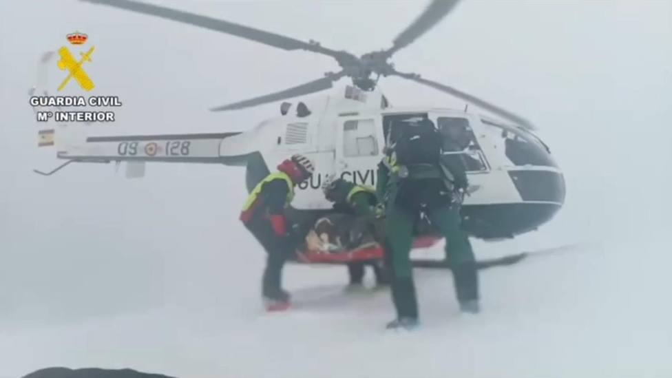 Rescate esquiador herido en Picos de Europa