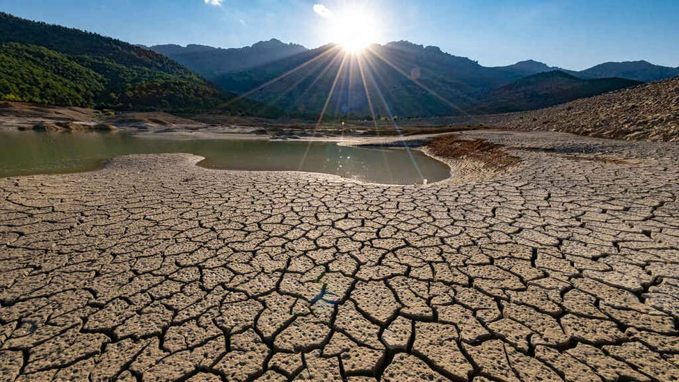 Efectos de la sequía en un pantano español
