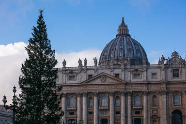 Saint,Peters,Square,With,Christmas,Tree,,Rome,,Italy