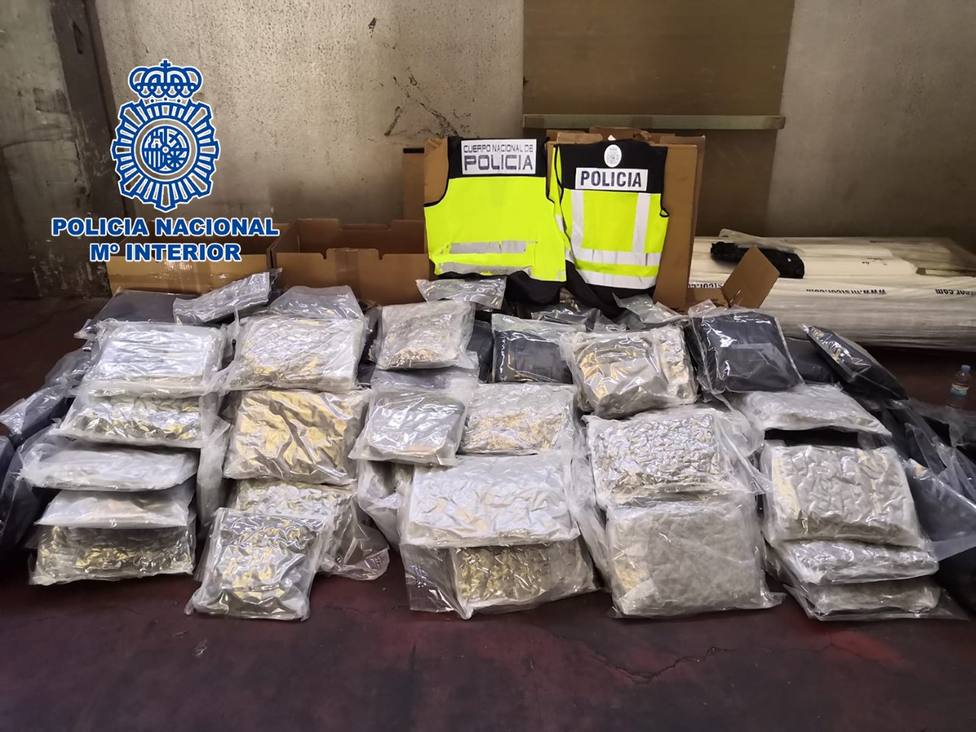 La Policía interviene 132 kilogramos de cogollos de marihuana y evita su distribución en Alemania