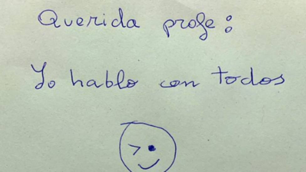 Una profesora comparte la nota que le ha dejado su alumno y el pequeño se hace viral en redes: No funcionará