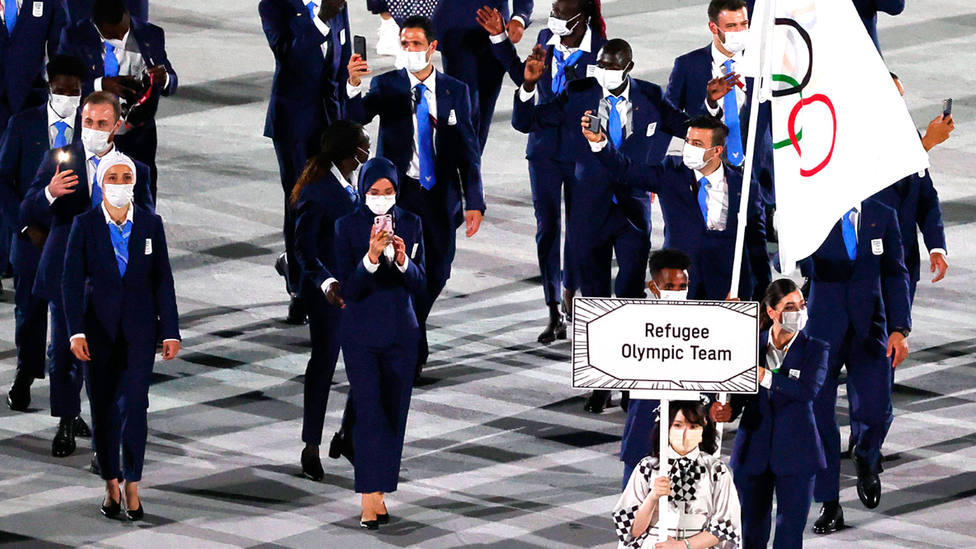 El equipo de refugiados olímpicos en inauguración de los Juegos Olímpicos de Tokio