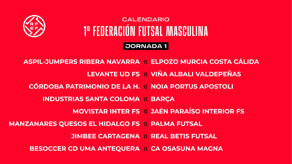 Ya se conoce el calendario de Primera de Fútbol Sala - Fútbol sala - COPE