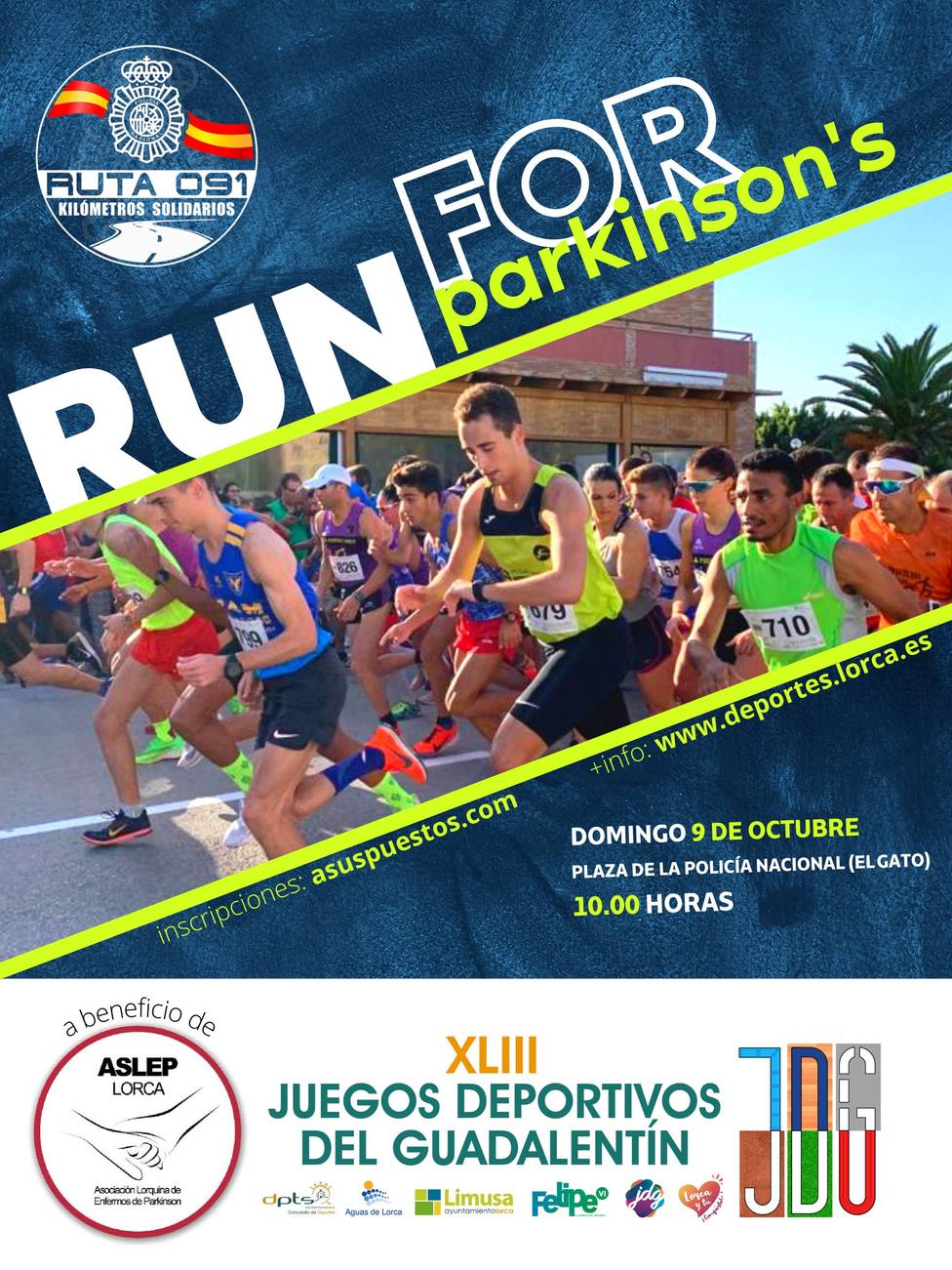 Lorca acoge una nueva edición de la carrera solidaria ‘Run for Parkinson’s’ incluida en la Ruta 091 de Policía