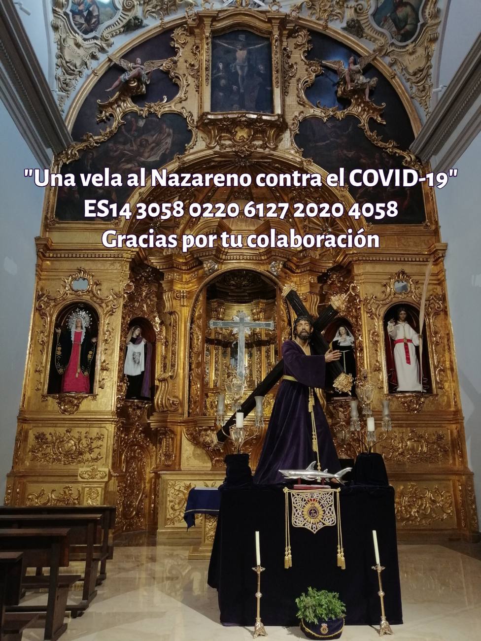 Vacaciones Orgulloso sonrojo La cofradía marraja propone 'encender' velas al Nazareno para ayudar a los  sanitarios - Cartagena - COPE