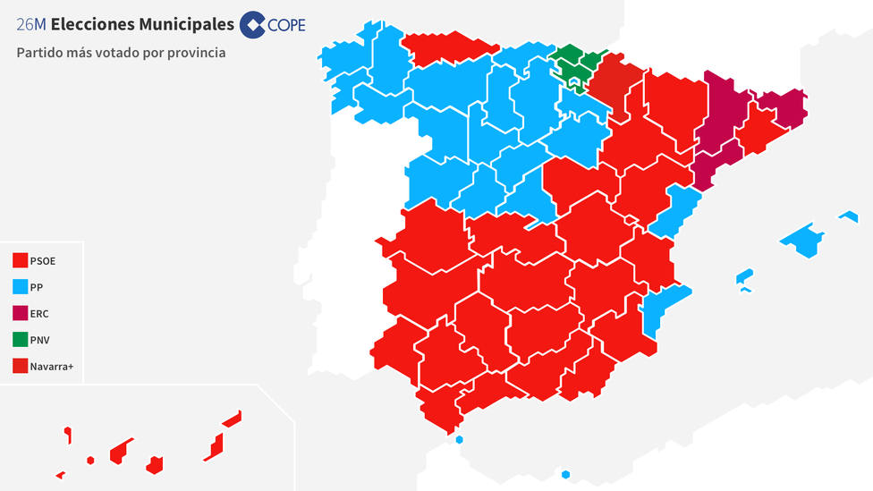 Consulta aquí todos los resultados de las elecciones autonómicas, municipales y europeas