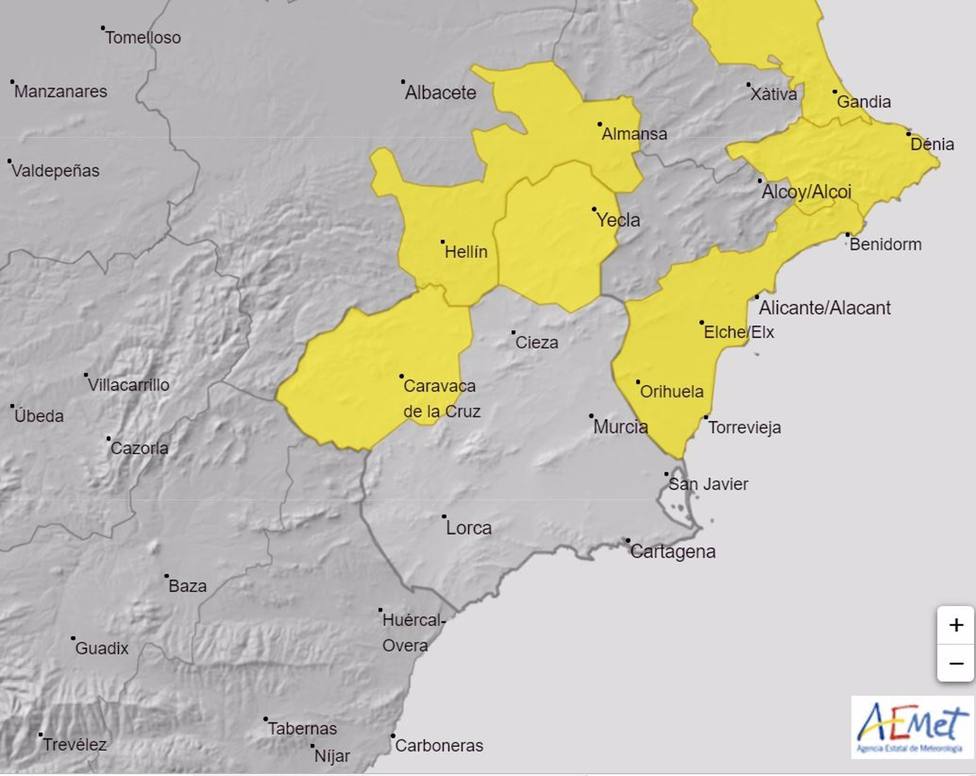 La AEMET mantiene su alerta amarilla para este domingo por lluvias y tormentas en el Noroesta y Altiplano