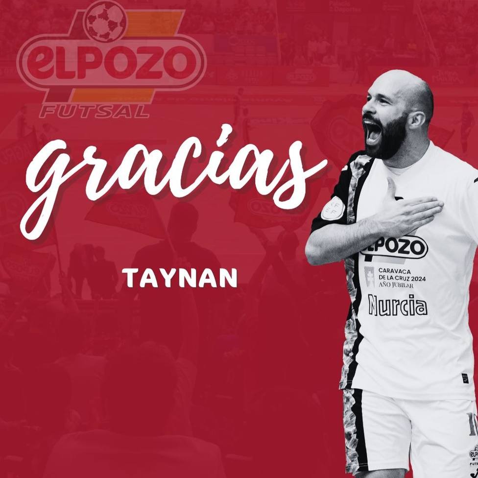 Taynan e ElPozo Murcia Costa Cálida se separam – COPE Sports em Murcia