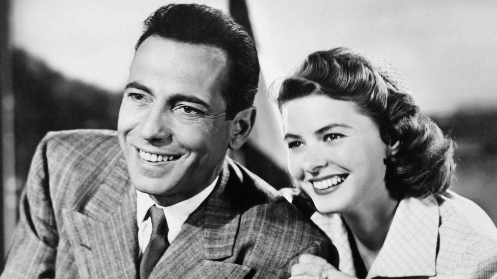 Humphrey Bogart e Ingrid Bergman en Casablanca