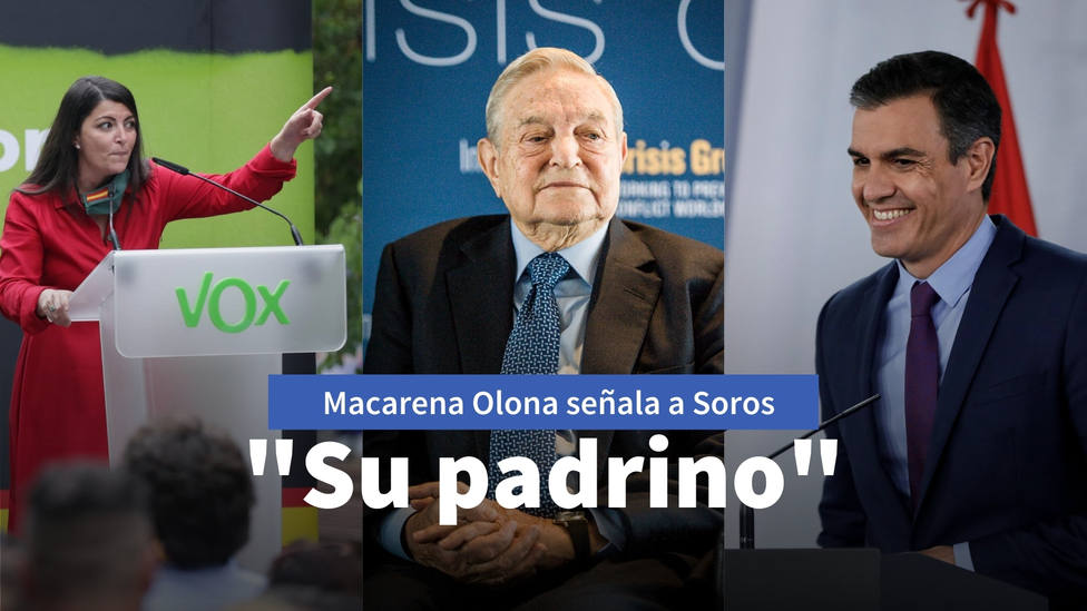 Macarena Olona señala a Sánchez por su relación con George Soros: "Su  padrino" - España - COPE