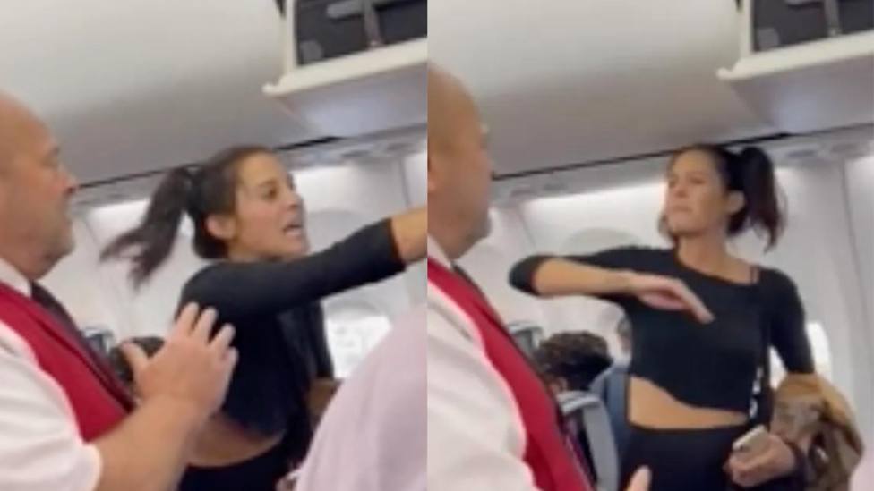 La mujer del vuelo entre Atlanta y Nueva York, amenazando a los pasajeros y trabajadores