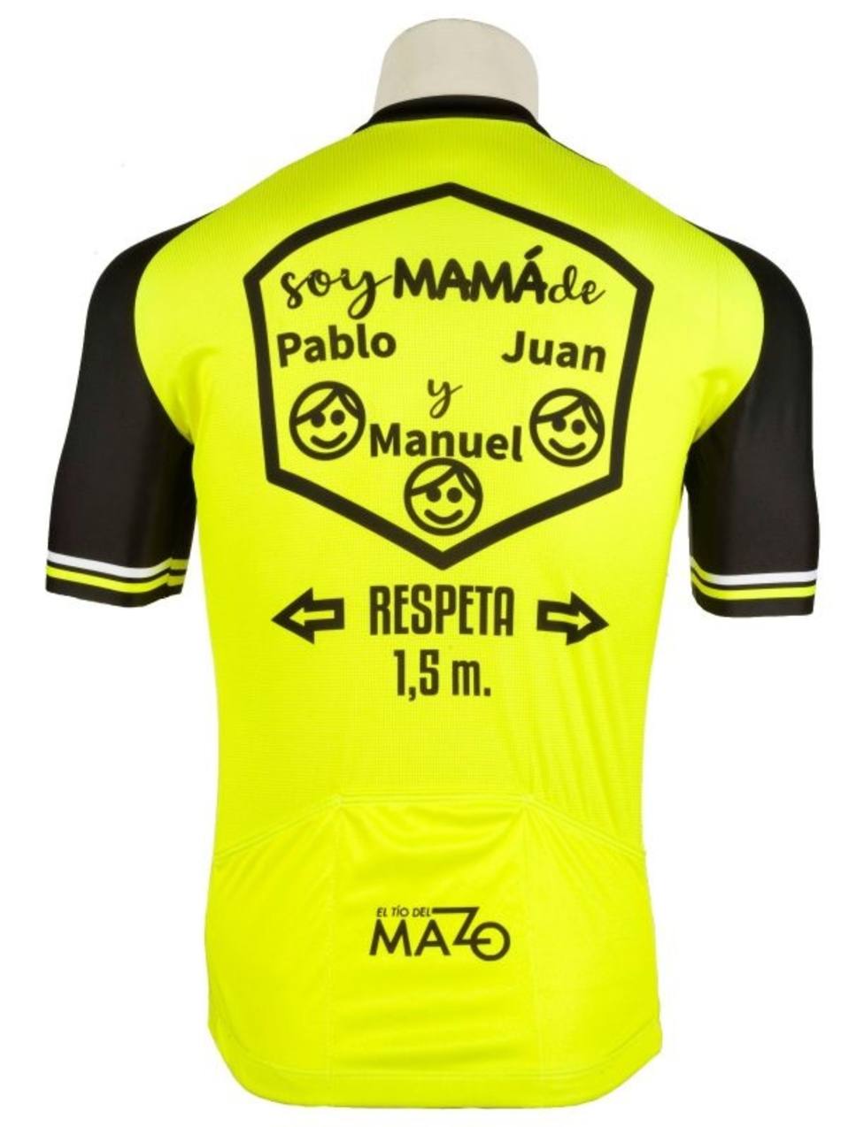 Vista esférico hogar El Tío del Mazo crea un maillot personalizado con el nombre de los hijos  para el Día de la Madre - Deportes - COPE