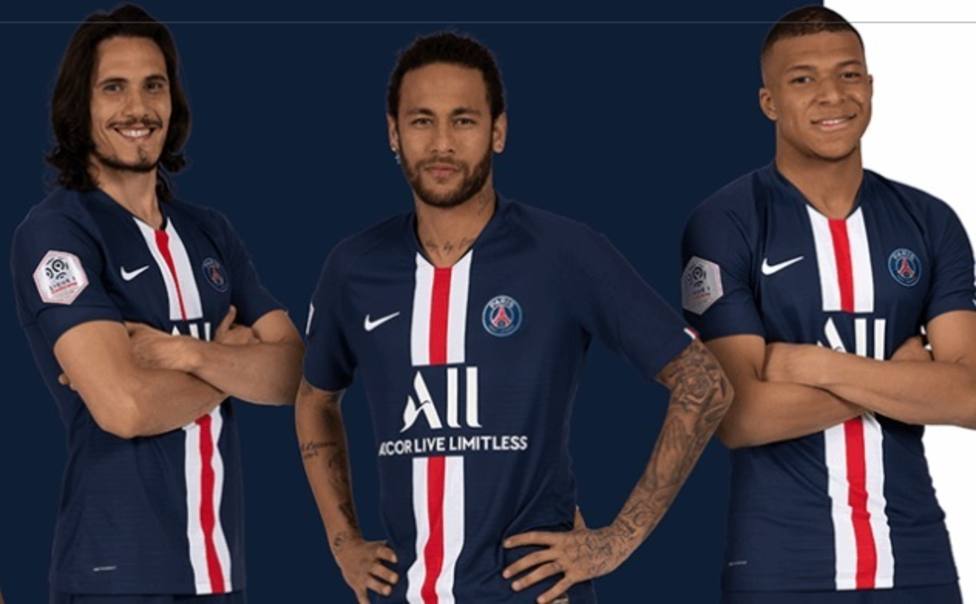 Neymar y Mbappé posan con la camiseta del PSG para 2019-20 ...