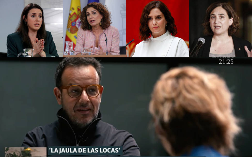Àngel Llàcer, María Jesús Montero, Irene Montero, Isabel Díaz Ayuso y Ada Colau