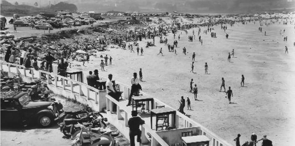 Playa de Santa Cristina en los años 60