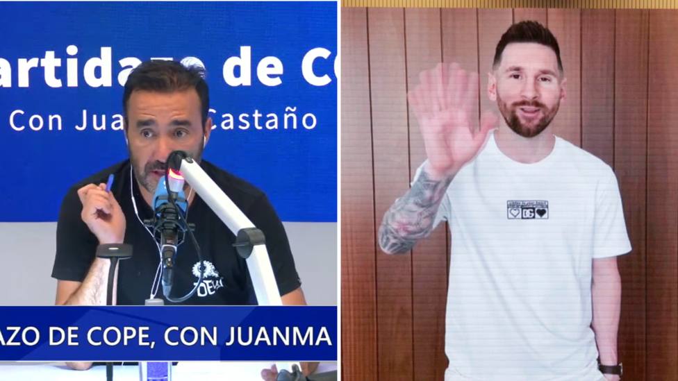 Juanma Castaño y Leo Messi