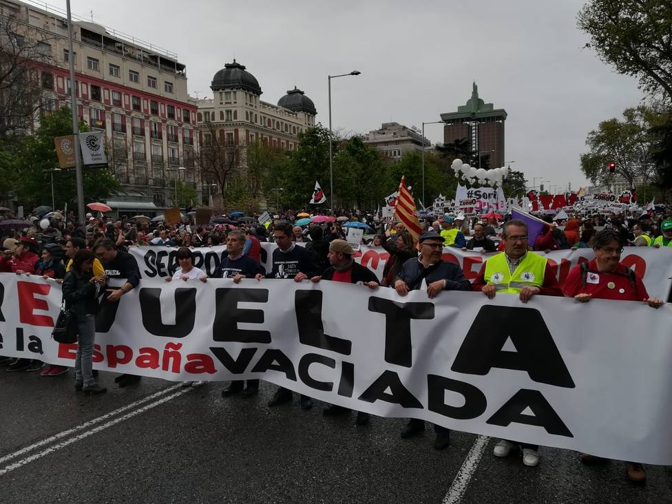La España vaciada llena el centro de Madrid para reclamar medidas contra la despoblación rural